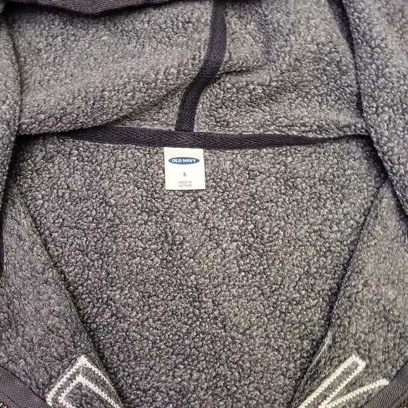 🛍Old Navy Full Zip Charcoal Grey Drawstring Hooded Sweatshirt Womens Size S - Picture 2 of 6